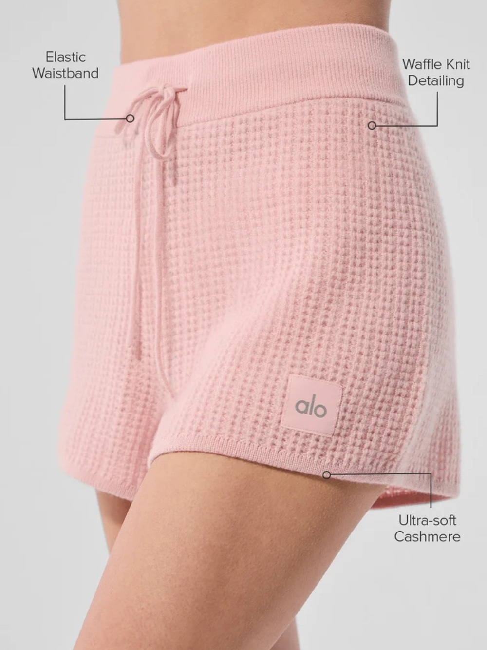 Alo Cashmere High-Waist Plush Waffle Short